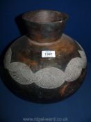 A large bulbous shaped, Ethnic Pot with narrow neck,
