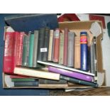 A box of books including toys from The Tales of Beatrix Potter, The Eucharis Today, etc.