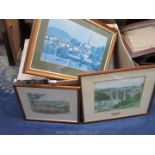 A quantity of prints including Ross-on-Wye, Lydbrook viaduct, etc.