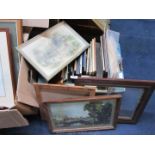 A quantity of Prints and picture frames, etc.