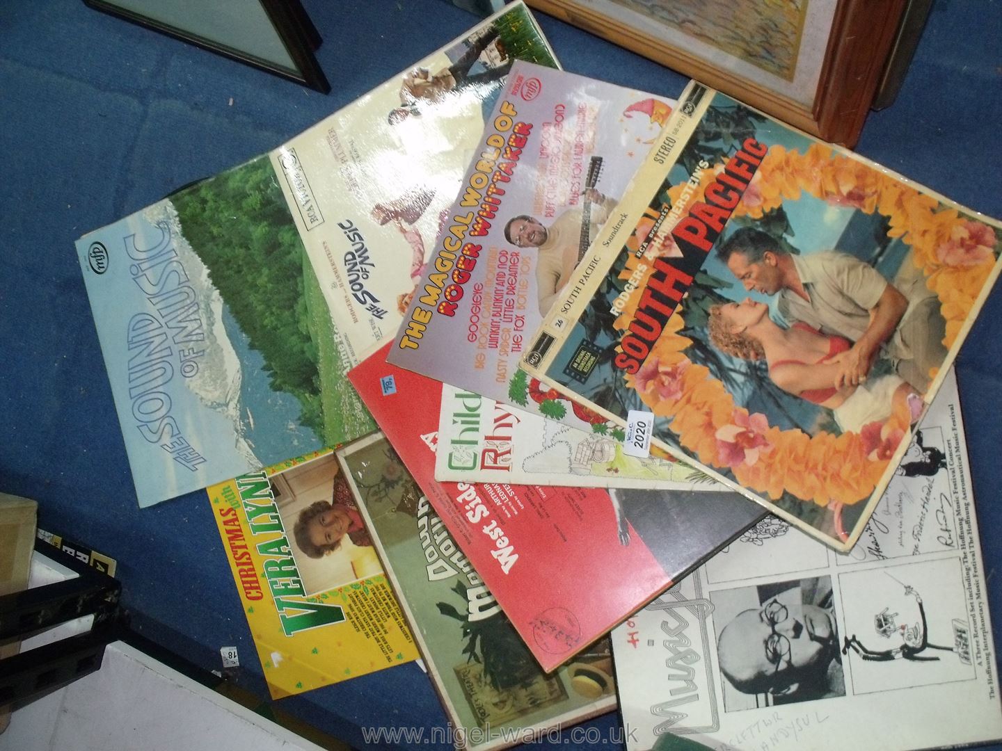 A bag of 78's records to include Vera Lynn, The Sound of Music, West Side Story etc.