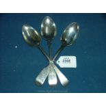 Three Silver Tablespoons, London 1810 (maker Solomon Hougham),