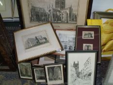 A quantity of Prints to include Phillimore print of Hereford Cathedral,