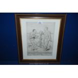 An original etching of two boxing veterans (1918),