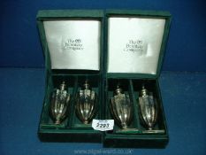 Two boxed Godringer silver plated salt and pepper shakers.