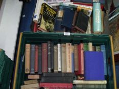 A crate and box of books to include Pagan's and Priest's, Carpentry for Beginners,