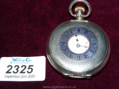 A Waltham Traveler half hunter Pocket Watch, the Dennison Watch Case Company marked Birmingham 1912,