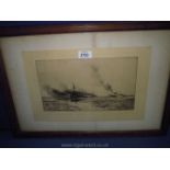 A wooden framed Maritime print by William Lionel Wyllie.