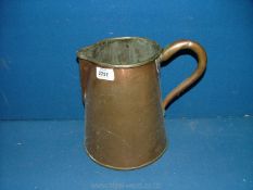 A large Copper Jug, 9 1/2'' tall.