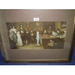A wooden framed W.F. Yeames print titled 'When Did You Last See Your Father'. 24 3/4" x 19 3/4".