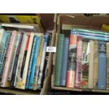 Two boxes of books on trains and railways etc.