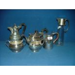 A four piece EPNS silver plate tea service,