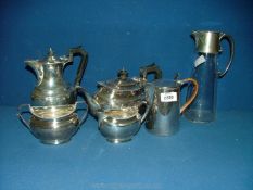 A four piece EPNS silver plate tea service,