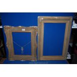 Two Victorian gilt gesso picture frames for restoration.