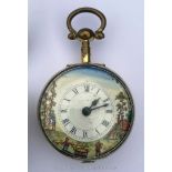 A Silver gilt pair cased Pocket Watch,