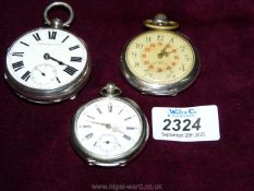 A French remontoir pocket watch,