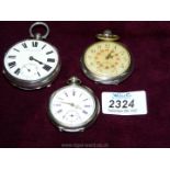 A French remontoir pocket watch,