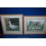 Two framed Alex Williams Prints including limited edition print 'Geese by Abandoned Cottage' no.