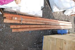 6 lengths of 160" long half-round rails