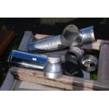 A quantity of new steel flu pipes and collars