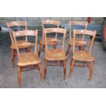 A set of six kitchen chairs.