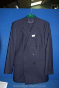 A Roderick Charles navy Suit, double breasted 44/46" chest, trousers 38" waist,