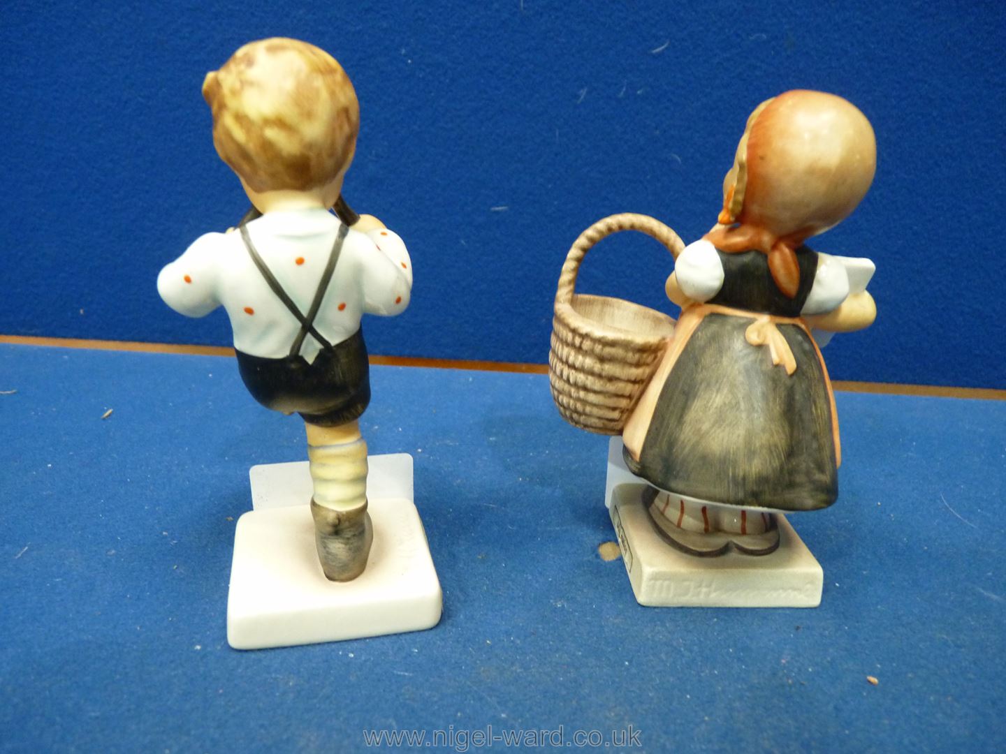 A Hummel figure of a young Boy "Little Drummer'' playing his drum and a young Girl ''Meditation" - Image 2 of 2