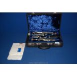A cased Boosey & Hawkes London Regent Clarinet, complete,