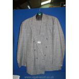 A pure new wool Austin Reed Suit in Prince of Wales check, double breasted jacket 44'' chest,