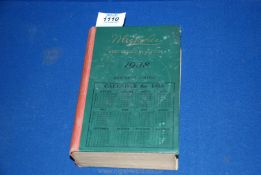 A 1938 Whittaker's Almanac book.