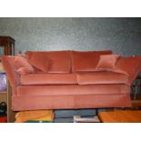 A Knoll type three seat Sofa by Harrod's having drop-ends adjustable for angle being supported by