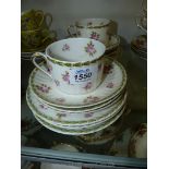 A small quantity of Theodore Haviland, Limoges, teaware; two cups (both cracked),