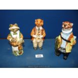 Three Cinque Ports Pottery Wind in the Willows figures - Toad 6 1/4" tall,