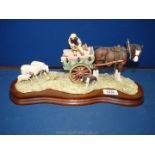 **** A Border Fine Arts limited edition "Supplementary feeding" figure group of horse and cart