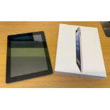 An Apple iPad 32GB 4th Generation Silver in original box, doesn't switch on, battery may be faulty,