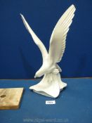 A Meissen 1930's model of Seagull landing on a crest of a wave,