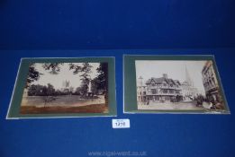 Two original albumen 19th Century photographs; 'The Old House Hereford' and 'Hereford Cathedral',