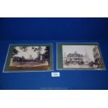 Two original albumen 19th Century photographs; 'The Old House Hereford' and 'Hereford Cathedral',