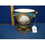 A fine 19th century Sevres Louis Philippe monogrammed wine cooler painted in the manner of Antoine