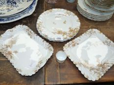 A small quantity of Haviland Limoges china including dinner plates, sandwich plates and egg cup,