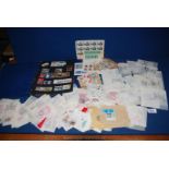 A quantity of Mint stamps including 9p wild life etc.