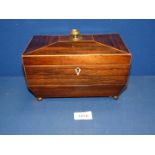 A Victorian lined tea caddy c.