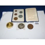 A quantity of Coins including rare 1854 Penny (in fine condition)