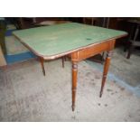 A Victorian flap over Card Table,