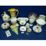 A quantity of china including: Minton 'Marlow' dish, Crown Derby pin dish,