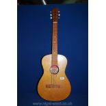 A vintage Hi Spot acoustic Guitar, possibly 1950's, (three broken strings), no case.
