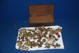 A quantity of military Buttons and Badges including Royal Army ordnance Corps,
