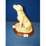 A Border Fine Arts Labrador (yellow bitch) 1993 on a loose base, 9" tall.