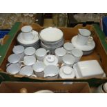 A quantity of Thomas Germany white Tea ware comprising twelve tea plates, thirteen cups,