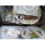 Two large Royal Worcester Evesham china serving dishes,